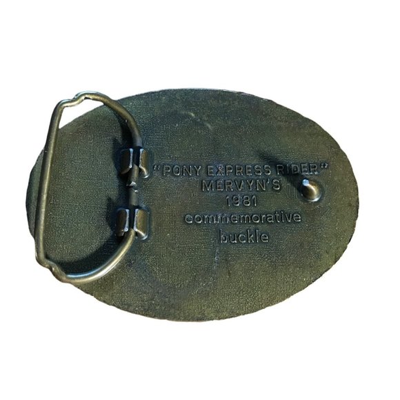 1981 "Pony Express Rider" VINTAGE BUCKLE - Picture 2 of 5